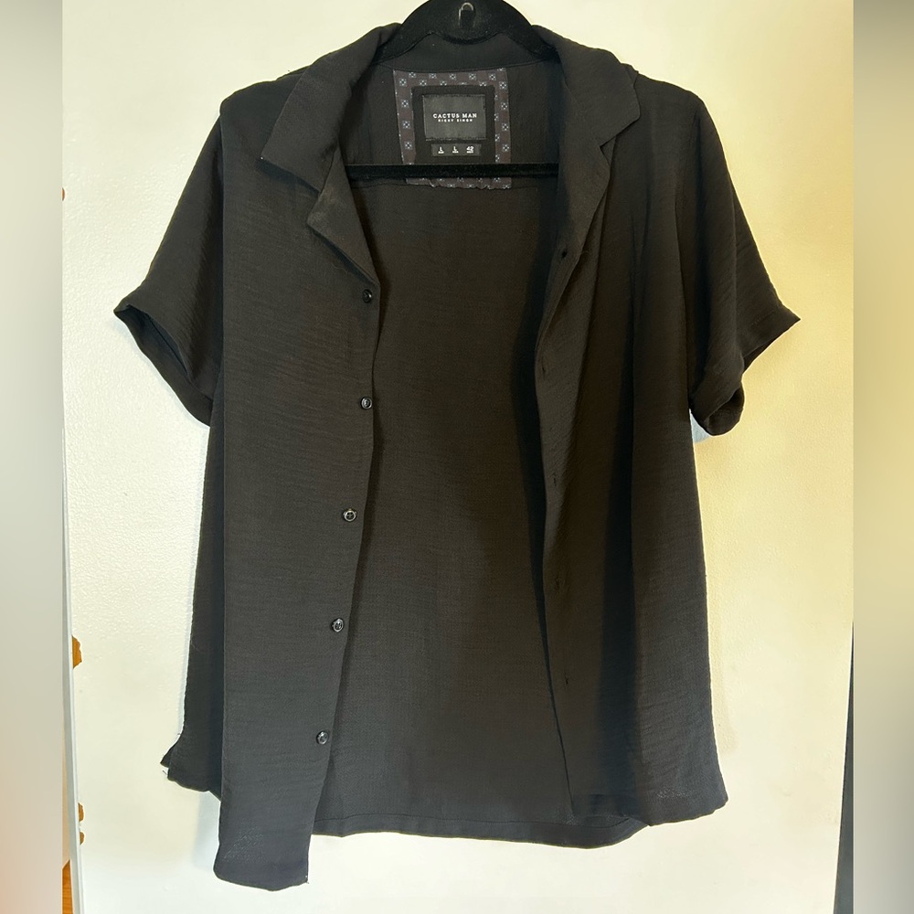 Cactus Man Button Down Short-Sleeve Shirt
